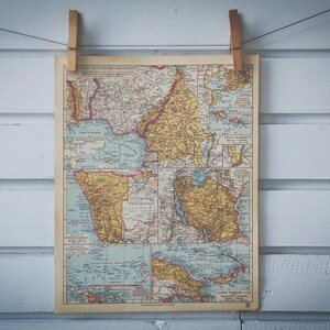 1931 Vintage Map of German Colonies