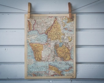 1931 Vintage Map of German Colonies