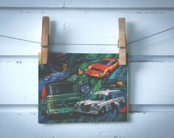 1970 Vintage Matchbox Cars Illustration