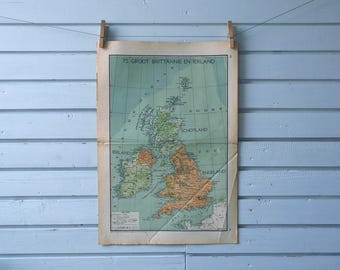 1941 Vintage United Kingdom & Ireland Map