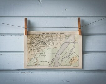 1887 Vintage Thebes Map