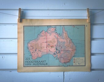 1941 Vintage Australia Map