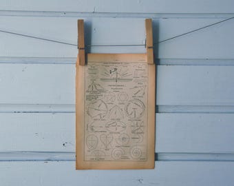 1922 Vintage Geometry Lithograph Illustration