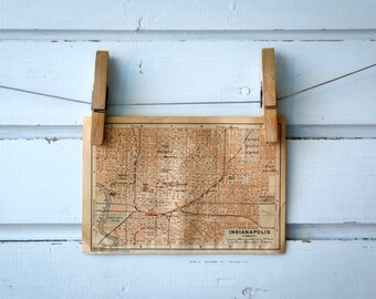 1905 Vintage Map of Indianapolis