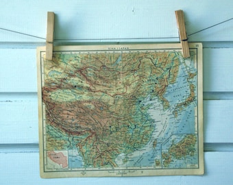 1951 Vintage Map of China