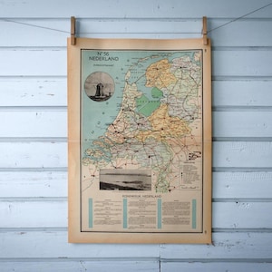 Carte des Pays-Bas vintage 1941