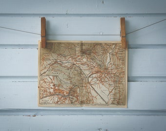 1911 Vintage Meran Map