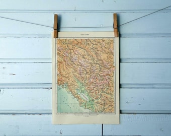 1971 Vintage Montenegro Map