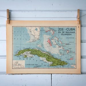 1941 Vintage Map of Cuba