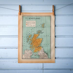 1941 Vintage Map of Scotland