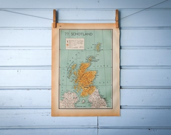 1941 Vintage Map of Scotland