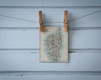 1901 Vintage Corsica Map