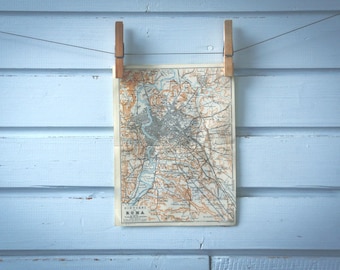 1926 Vintage Rome & Surroundings Map