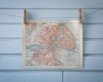 1907 Vintage Kaliningrad Map