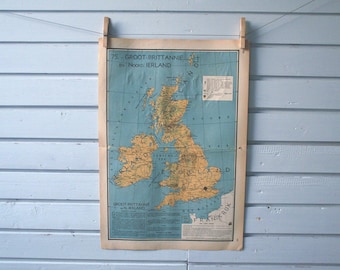 1941 Vintage United Kingdom & Ireland Map