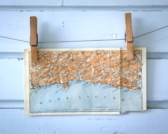 1931 Vintage East Italian Riviera Map