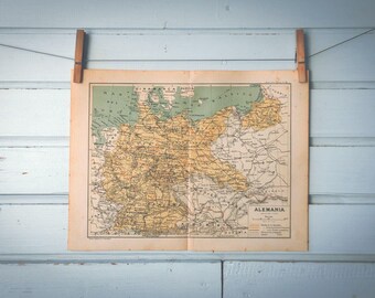 1937 Vintage Germany Map