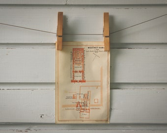 1913 Vintage Plan of Medinet Habu