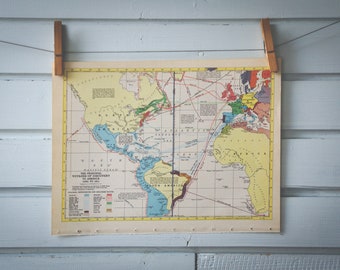 1954 Vintage Age of Discovery Map