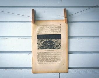 1884 Vintage Lunar Landscape Illustration