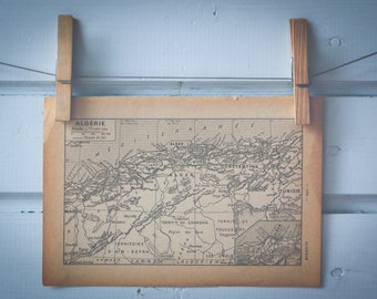 1956 Vintage Algeria Map