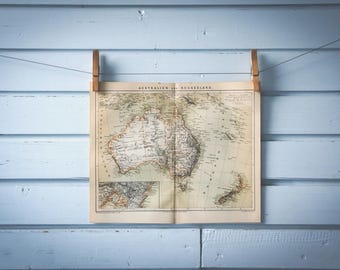 1887 Vintage Map of Australia