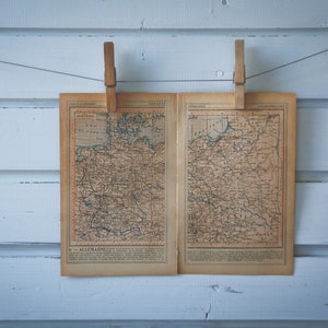Vintage kaart van Duitsland uit 1921