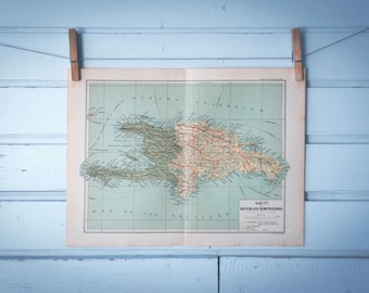 Rare find* 1937 Vintage Hispaniola Map