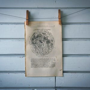 1884 Vintage Karte des Mondes