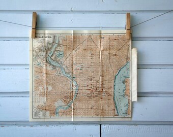 1905 Vintage Map of Philadelphia