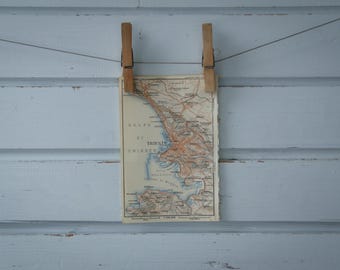 1931 Vintage Trieste Map