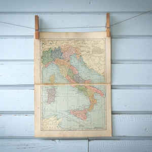 Mappa d&#39;epoca dell&#39;Italia del 1923
