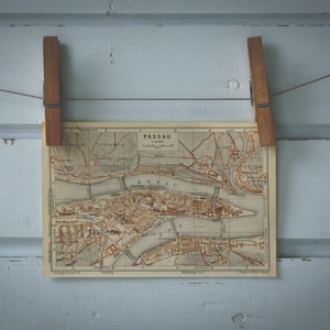 1936 Vintage Passau Map