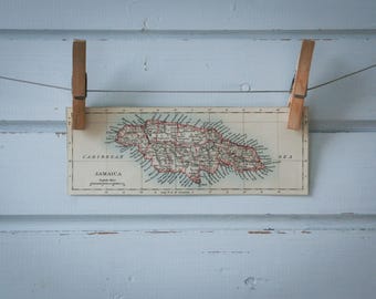 1901 Vintage Map of Jamaica