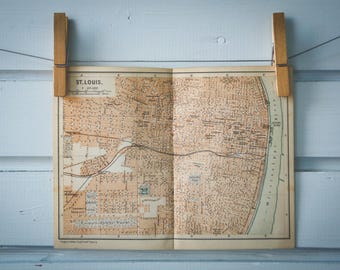 1894 Vintage Map of St. Louis