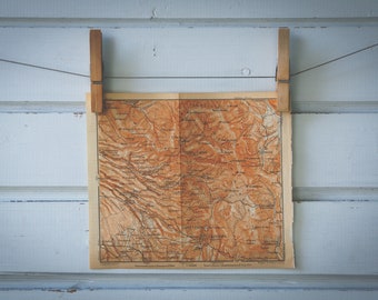 1903 Vintage Monti Prenestini Map