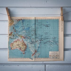1936 Vintage Oceania Map