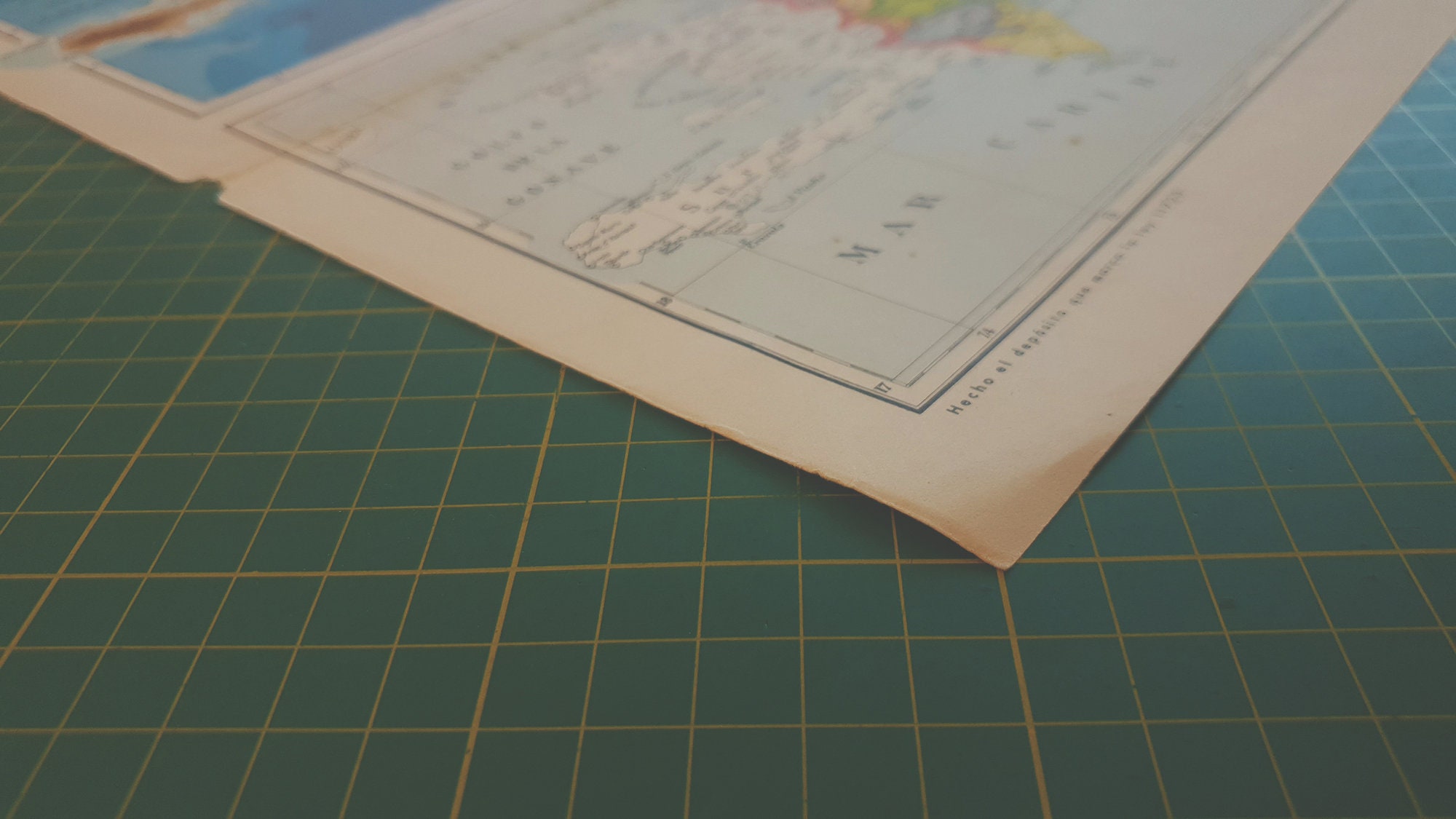 1950 Vintage Dominican Republic Map