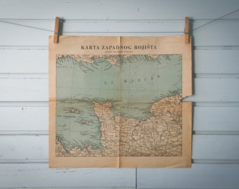 1941 Vintage North France Map