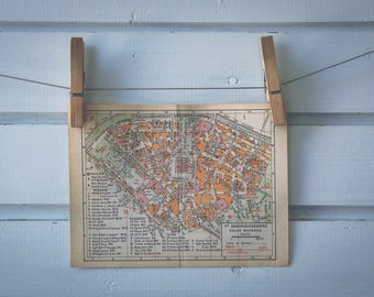 1950s Vintage Palais-Bourbon Map