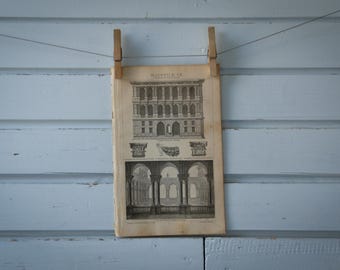 1887 Vintage Italian Renaissance Style Lithograph Illustration