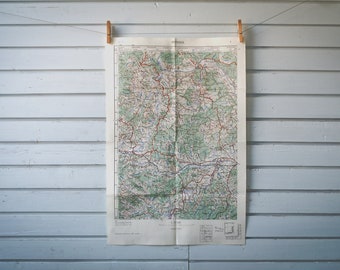 1956 Vintage West Banovina Map