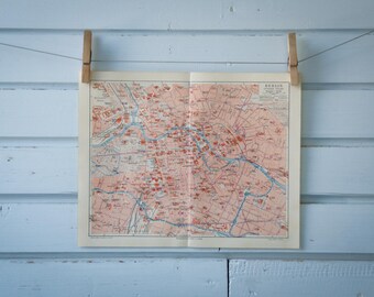 1907 Vintage Map of Berlin