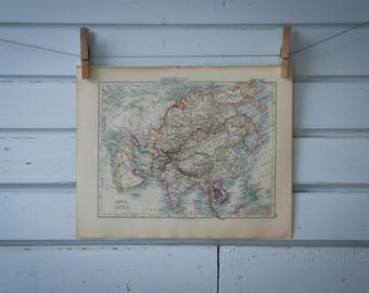 1901 Vintage Map of Asia
