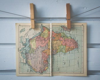 1910s Vintage Map of Africa