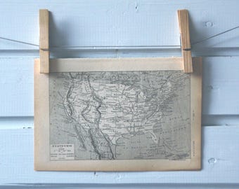 1932 Vintage Map of USA