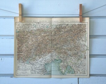1894 Vintage West Austria Map