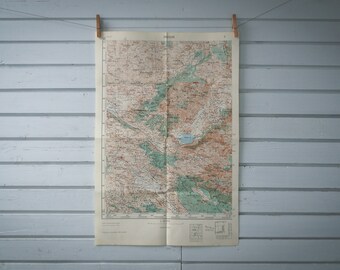 1961 Vintage West Blidinje Nature Park Map