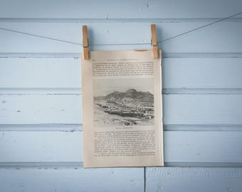 1897 Vintage Zacatecas Lithograph Illustration