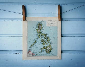 1929 Vintage Philippines Map